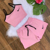 خرید ست باشگاهی دخترانه نیم تنه و شورتک اسپرت Nike - سیلین سکرت